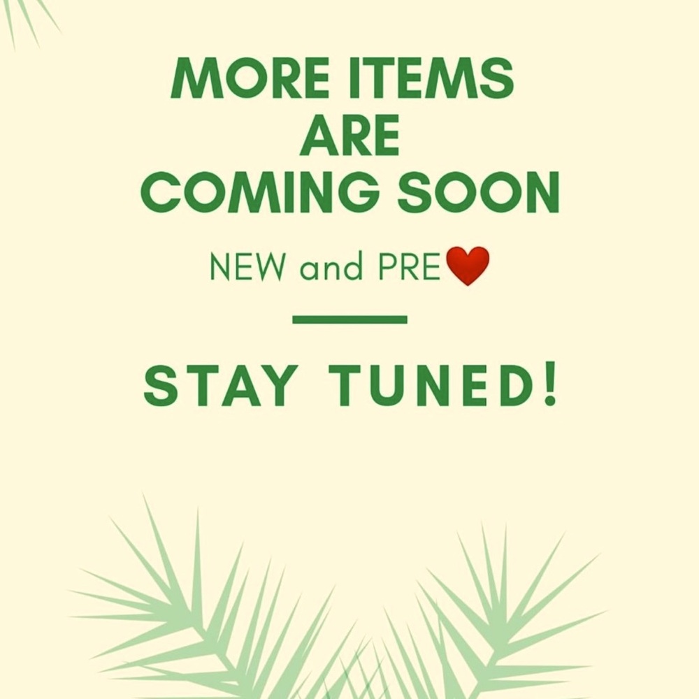 New items coming soon